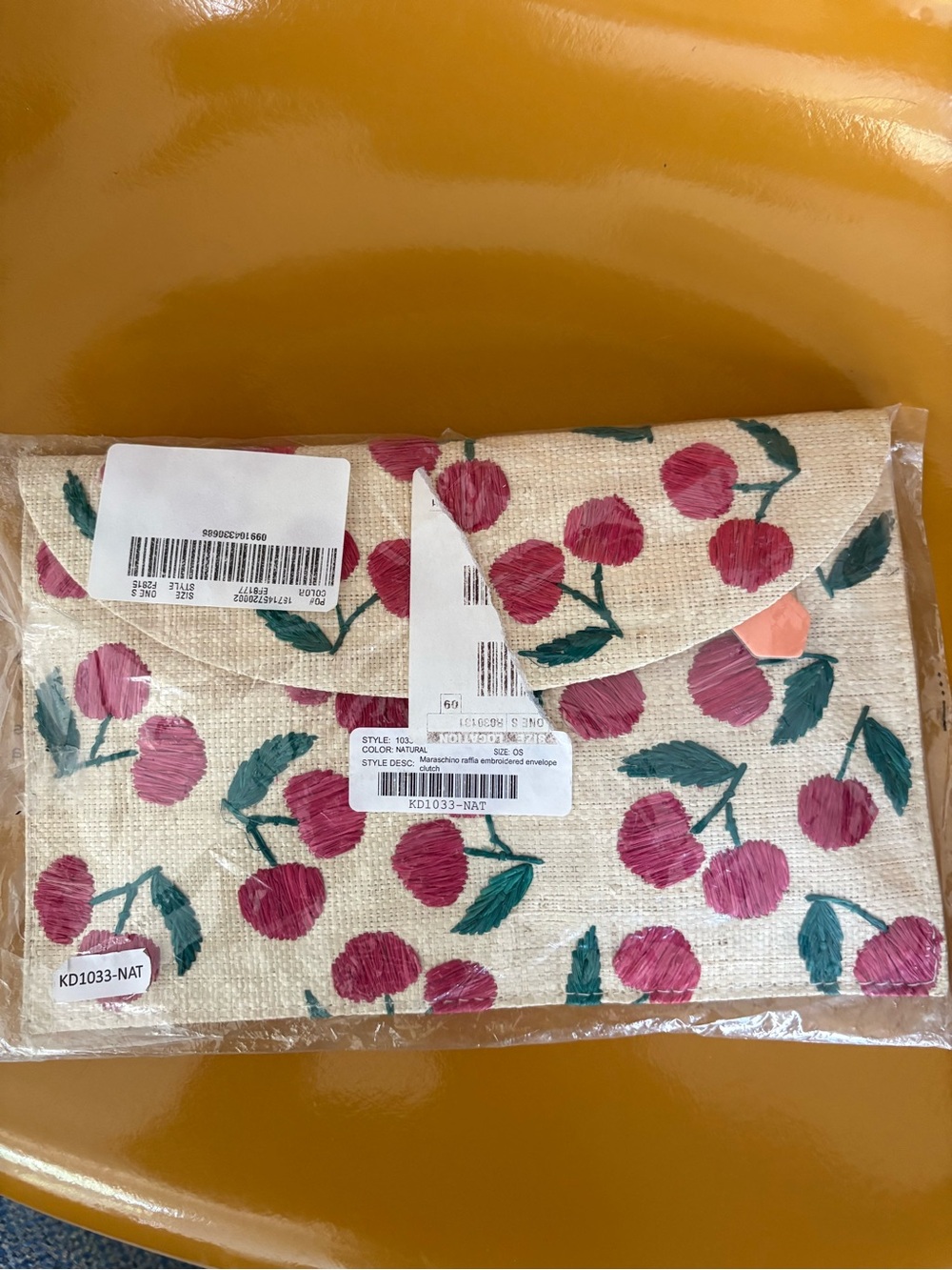 J. Crew Kayu Cherries Clutch. New with tags.